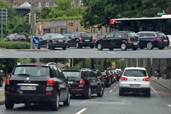 Ein streckenweises Fahrverbot in Osnabrück wird von Vielen abgelehnt. Welche Folgen ein solches Verbot haben könnte, zeigte die zeitweise Vollsperrung des Neumarktes. © für Abbildung: Eigenfoto